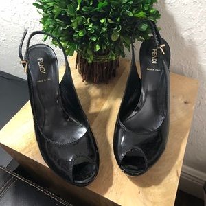 Authentic Fendi F Logo heels